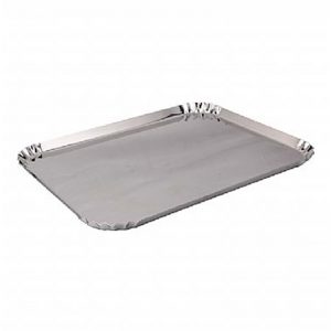 BANDEJA CRESPA AÇO INOX 25X40X2 CM