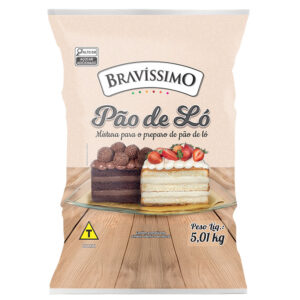 MISTURA PÃO DE LÓ CHOCOLATE BRAVÍSSIMO 5,01KG