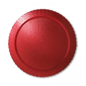 PRATO LAMINADO CAKE RED 24 VERMELHO 10X1