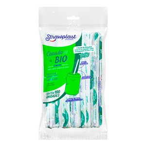 CANUDO BIO STRAWPLAST 8MM COM 100UN