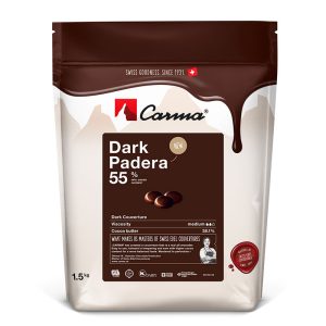 CHOCOLATE CARMA DARK PADERA 55% AMARGO 1,5KG