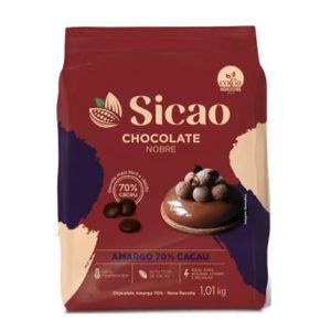 CHOCOLATE SICAO NOBRE GOTAS AMARGO 70% 1,01KG