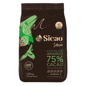 CHOCOLATE SICAO GOTAS AMARGO SELEÇÃO 75% 1,01KG