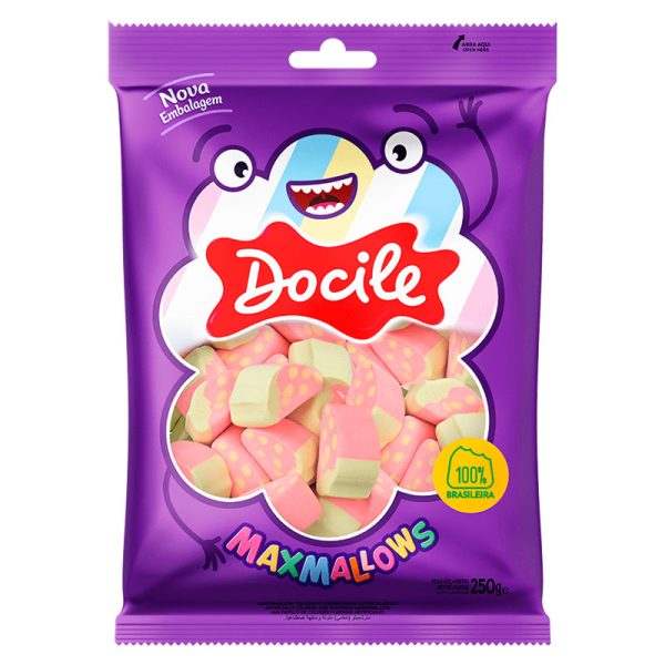 MAXMALLOWS MORANGO DOCILE 250G