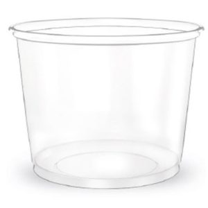 POTE TRANSPARENTE LISO SEM TAMPA 250ML COM 50 UNIDADES