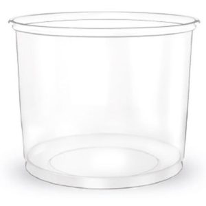 POTE TRANSPARENTE LISO SEM TAMPA 400ML COM 50 UNIDADES