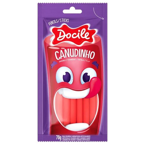 GELATINES CANUDO MORANGO DOCILE 12X70G