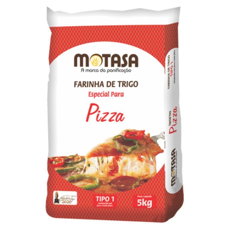 Motasa FARINHA DE TRIGO MOTASA PIZZA LONGA FERMENTAÇÃO 5X5KG – S.A. Alimentos