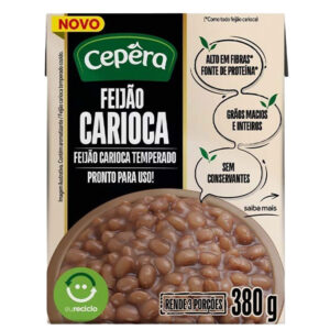 FEIJÃO PRONTO CARIOCA TEMPERADO CEPÊRA 12X380G