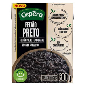 FEIJÃO PRONTO PRETO TEMPERADO CEPÊRA 12X380G