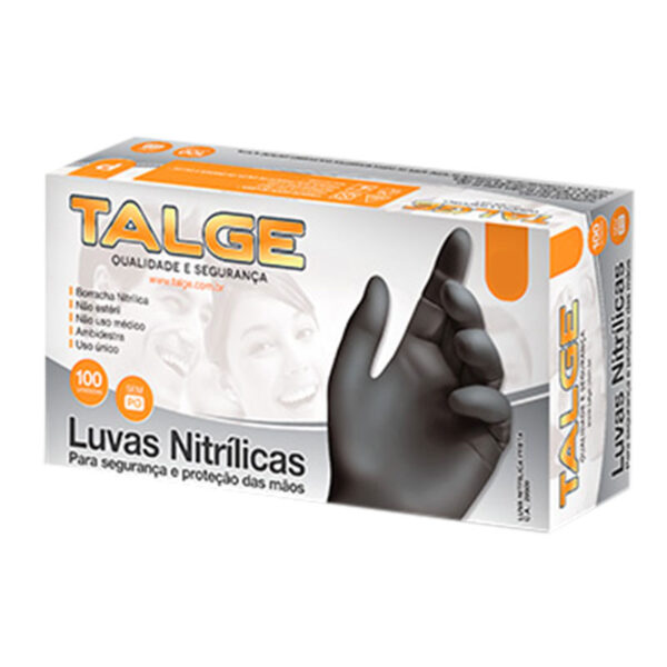 LUVA NITRÍLICA PRETA S/PÓ TALGE (G) CENTO