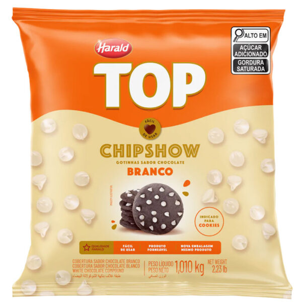 COBERTURA HARALD TOP CHIPSHOW BRANCO 1,01KG