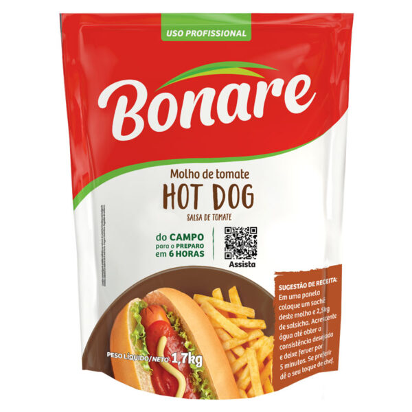 MOLHO TOM BONARE SACHE HOT DOG 1,7KG