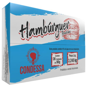 HAMBÚRGUER DE CARNE BOVINA 90G