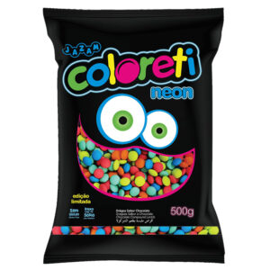 CONFEITO PASTILHA NEON COLORETI JAZAM 500G