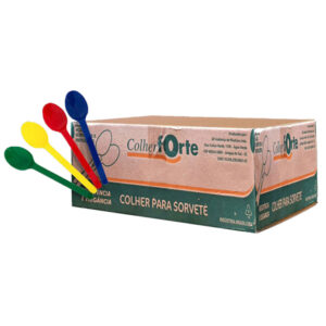 COLHER SORVETE COLORIDA FORTE C/800UN 12CM