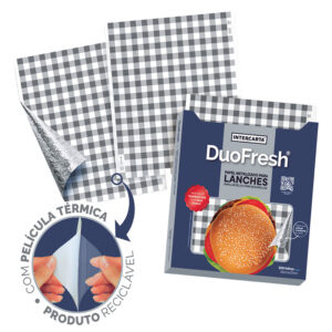 PAPEL PARA HAMBURGER METALIZADO DUOFRESH 33X37 500UN