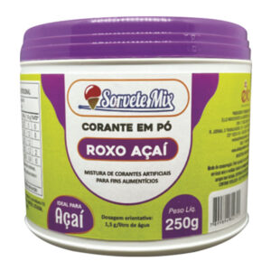 CORANTE EM PÓ SORVETEMIX ROXO AÇAÍ 250G