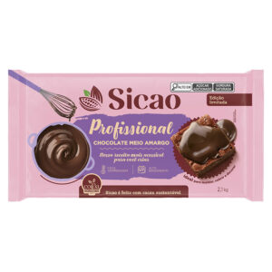 CHOCOLATE SICAO PROFISSIONAL MEIO AMARGO 2,1KG