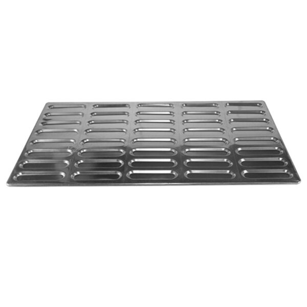 ASSADEIRA BISCOITO CHAMPAGNE 64X39 C/48 CAVIDADE ALUMÍNIO