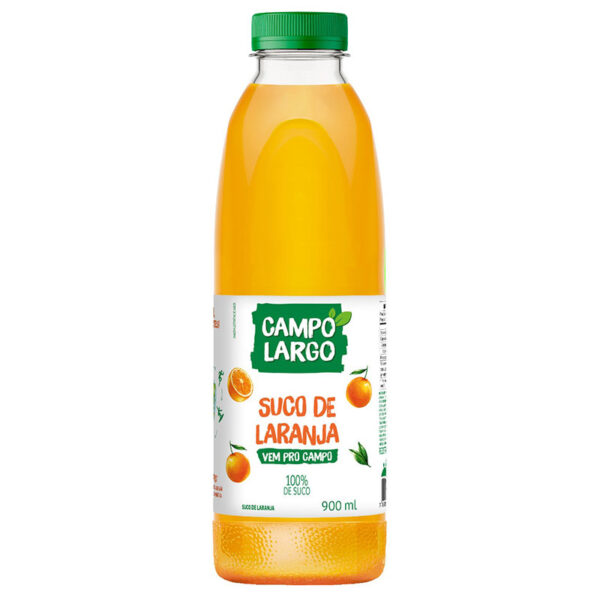 SUCO INTEGRAL CAMPO LARGO LARANJA PET 6X900ML