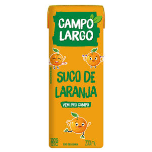 SUCO INTEGRAL CAMPO LARGO LARANJA TP 27X200ML