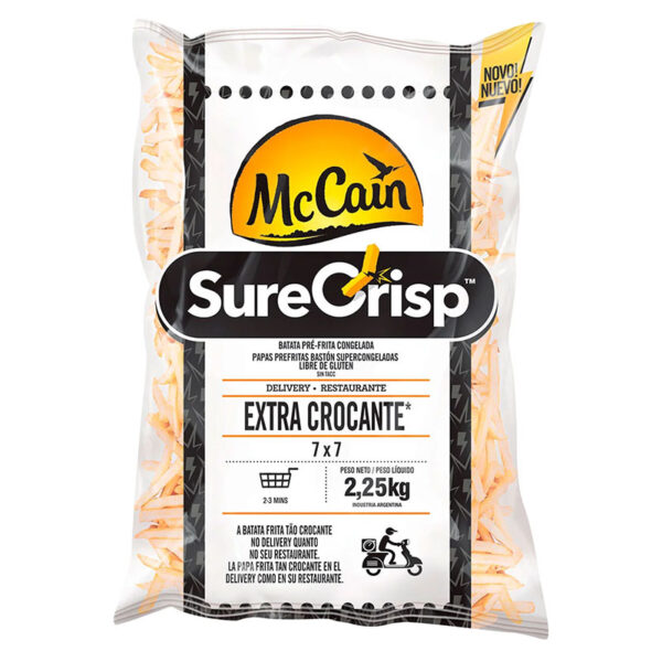 BATATA CONGELADA MCCAIN EXTRA CROCANTE 7MM 8X2,25K