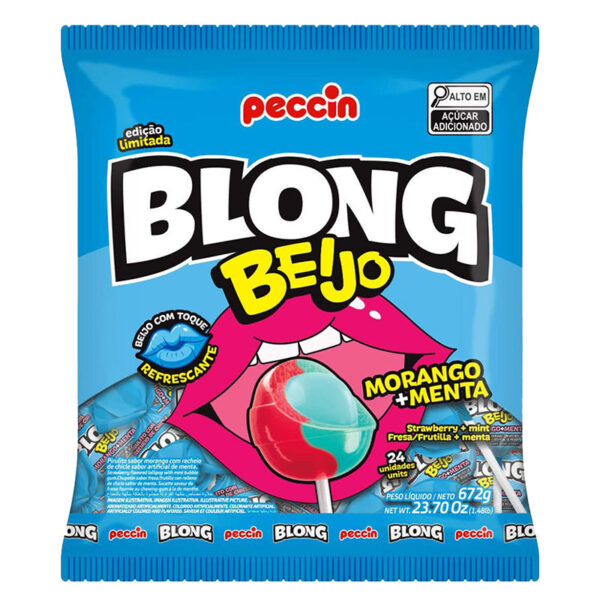PIRULITO BLONG GRANDE BEIJO PACOTE 24UN