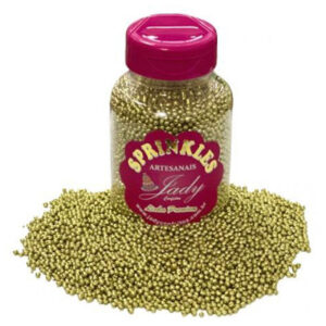 CONFEITO SPRINKLES PÉROLA DOURADO P JADY 100G