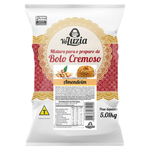 MISTURA BOLO CREMOSO VÓ LUZIA AMENDOIM 5,01KG