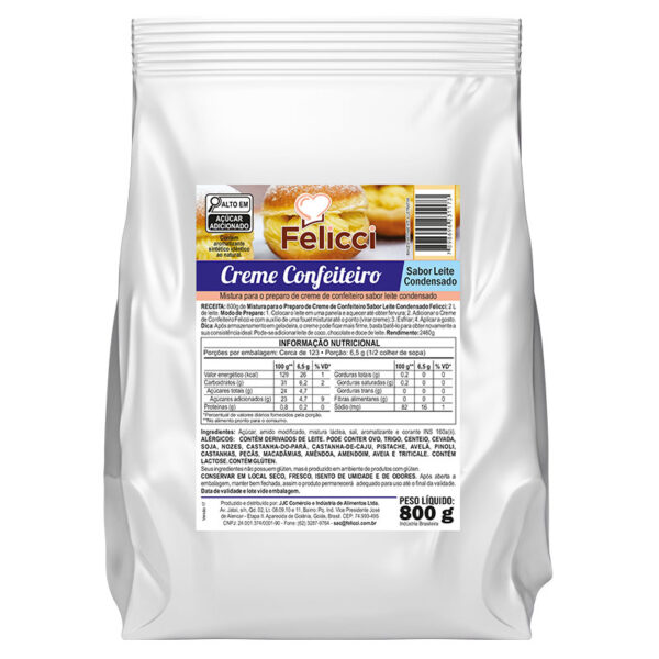 CREME CONFEITEIRO LEITE CONDENSADO FELICCI 800G