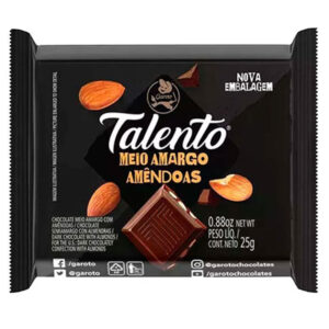 CHOCOLATE TALENTO MEIO AMARGO DISPLAY 18X25G