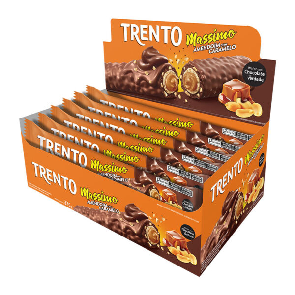 CHOCOLATE TRENTO WAFER MASSIM AMENDOIM/CARAMELO 15X
