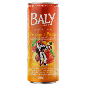 ENERGÉTICO MORANGO/PÊSSEGO BALY 6X250ML LATA