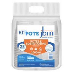 POTE REDONDO TRANSPARENTE C/TAMPA JBM 1L C/25UN