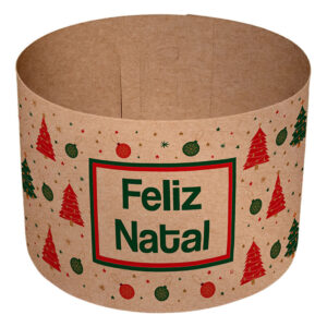 CINTA P/ PANETONE NATAL RÚSTICO 250G 5UN