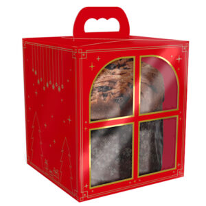 CAIXA P/PANETONE MINI C/A NATAL LUZ 10UN