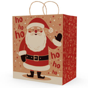 SACOLA KRAFT G 28X18X32CM CONT NATAL 1UN