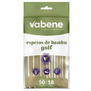ESPETO BAMBU HAMBURGUER GOLF 18CM 50UN