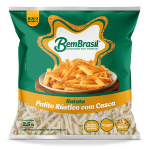 BATATA CONGELADA BEM BRASIL PALITO RÚSTICO 6X2,5KG