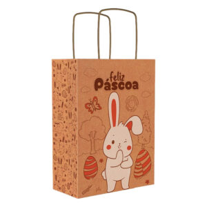 SACOLA ECO PÁSCOA COL 25X12X34CM 10UN