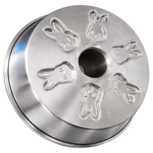 FORMA TORTA SUIÇA COELHO DECORADA 20X8CM ALUMÍNIO