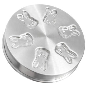 FORMA REDONDA DECORADA COELHO 20X8CM ALUMINIO