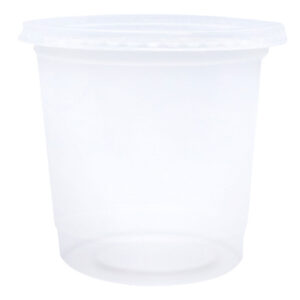 POTE REDONDO TRANSPARENTE C/TAMPA JBM 350ML C/25UN