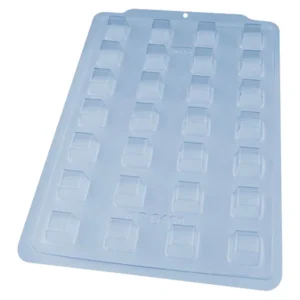 FORMA ACETATO BOMBOM QUADRADA 28CAVIDADES BWB C/10UN